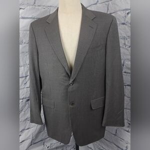 Canali Men's Blazer Sport Coat Suit Jacket Gray Micro Pattern Wool Italy 42R